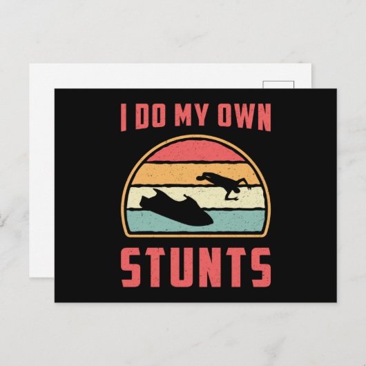 Jet Ski ik doe mijn eigen Stunts Jet Skiing Water  Briefkaart (Voorkant / Achterkant)