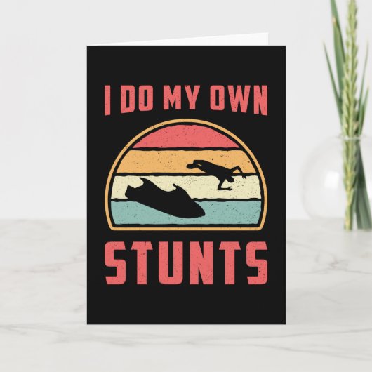 Jet Ski ik doe mijn eigen Stunts Jet Skiing Water Kaart (Voorkant)