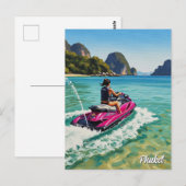 Jet Ski in Phuket Patong Beach Thailand Travel Briefkaart (Voorkant / Achterkant)