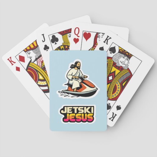 Jet-Ski Jesus Pokerkaarten (Achterkant)