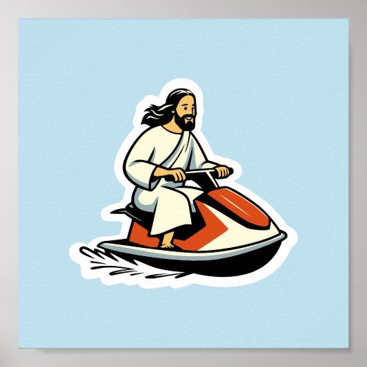 Jet-Ski Jesus Poster (Voorkant)