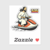 Jet-Ski Jesus Sticker (Vel)