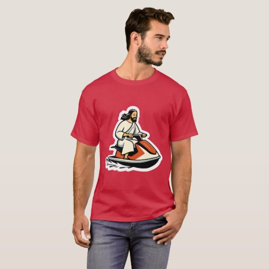 Jet-Ski Jesus T-shirt (Voorkant volledig)