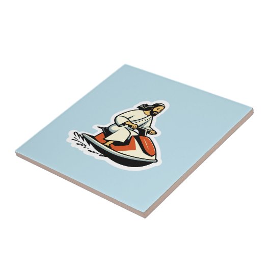 Jet-Ski Jesus Tegeltje (Zijkant)