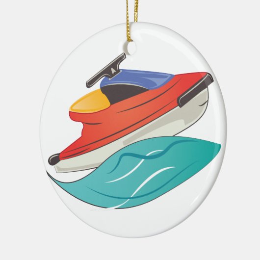 Jet Ski Keramisch Ornament (Links)