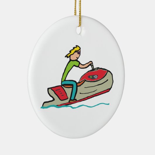 Jet Ski Keramisch Ornament (Rechts)