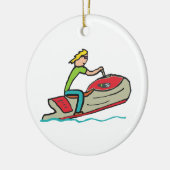 Jet Ski Keramisch Ornament (Links)