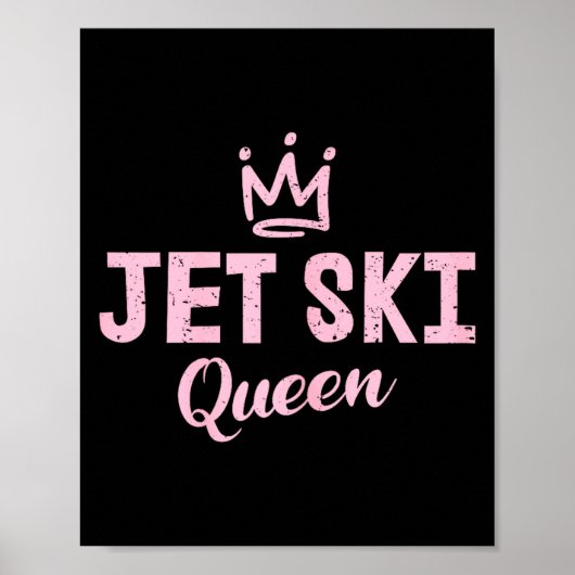 Jet ski koningin _ jet-ski liefhebber poster (Voorkant)