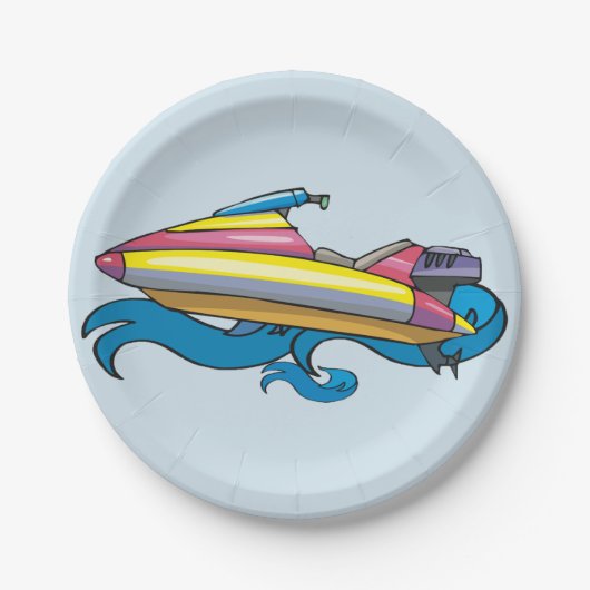 Jet Ski Papier Borden Papieren Bordje (Voorkant)