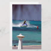 Jet Ski Paradise Briefpapier (Voorkant / Achterkant)