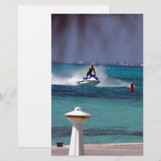 Jet Ski Paradise Briefpapier (Voorkant / Achterkant)