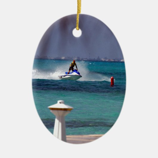 Jet Ski Paradise Keramisch Ornament (Voorkant)