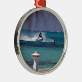 Jet Ski Paradise Metalen Ornament (Rechts)