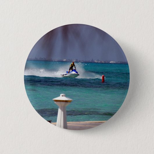 Jet Ski Paradise Ronde Button 5,7 Cm (Voorkant)