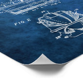 Jet Ski Patent Blueprint Watersport Gift Poster (Hoek)