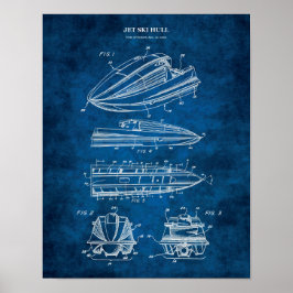 Jet Ski Patent Blueprint Watersport Gift Poster