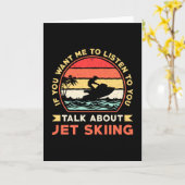 Jet Ski praat over Jet Skiing Water Sports Jetski Kaart (Gele Bloem)