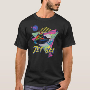 Jet Ski Retro 80s 90s Lake Life Water Spor T-shirt