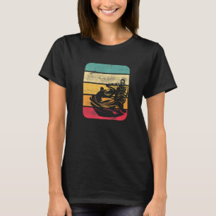 Jet Ski Retro Style Sunset Lake Life Water T-shirt