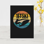 Jet Ski Retro Watersport Kaart (Gele Bloem)