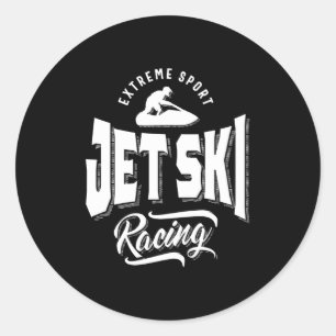 Jet Ski Rider Watersport T-Shirt Ronde Sticker