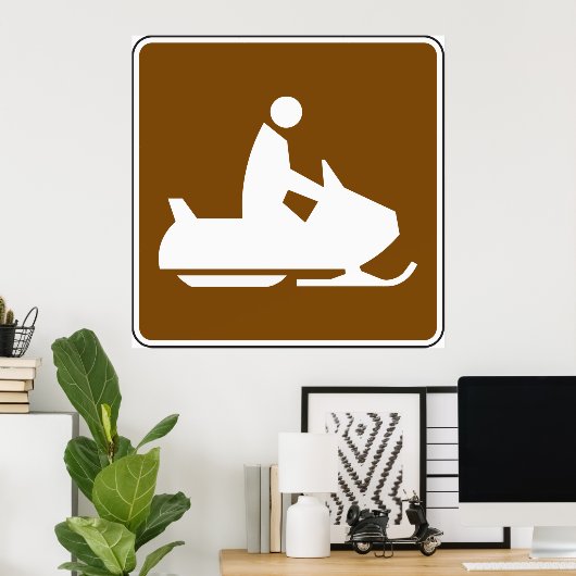 Jet Ski Sign Poster (Thuiskantoor)