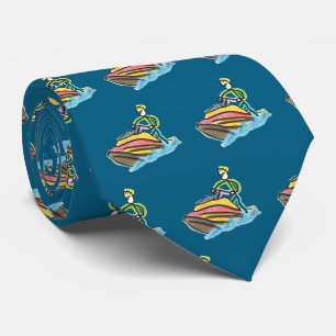 Jet Ski Stickman Stropdas