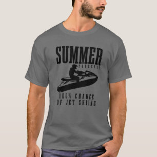 Jet Ski Summer Forecast 100 % kans op jet Skiing T-shirt