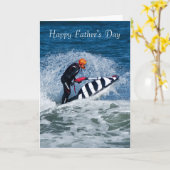 Jet Ski Vaderdag Wenskaart Kaart (Gele Bloem)