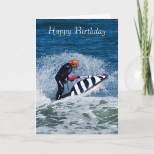 Jet Ski Water Sport Verjaardag wenskaart Kaart