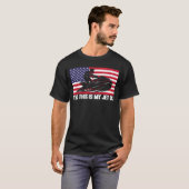 Jet Ski Yes This Is My Jet Ski American Flag T-shirt (Voorkant volledig)