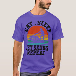 Jet Skiën  retro cadeau idee Eet slaap jets T-shirt