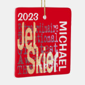 Jet Skier Extraordinaire CUSTOM Keramisch Ornament (Rechts)