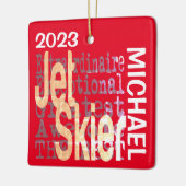 Jet Skier Extraordinaire CUSTOM Keramisch Ornament (Links)