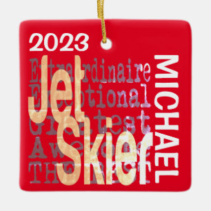Jet Skier Extraordinaire CUSTOM Keramisch Ornament