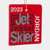 Jet Skier Extraordinaire CUSTOM Keramisch Ornament (Rechts)