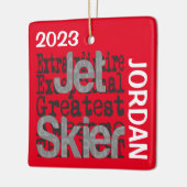Jet Skier Extraordinaire CUSTOM Keramisch Ornament (Links)