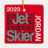 Jet Skier Extraordinaire CUSTOM Keramisch Ornament (Voorkant)