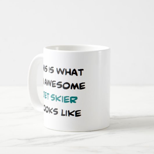 jet skier, geweldige koffiemok (Voorkant links)