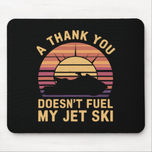 Jet Skiing Brandstof Grap, Funny Retro Watersport Muismat