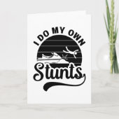 Jet Skiing I Do My Own Stunts Jet Ski Retro Jetski Kaart (Voorkant)