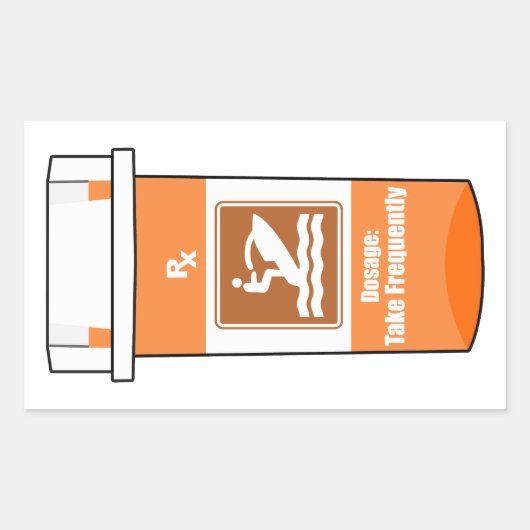 Jet Skiing is mijn geneesmiddel Rechthoekige Sticker (Voorkant)