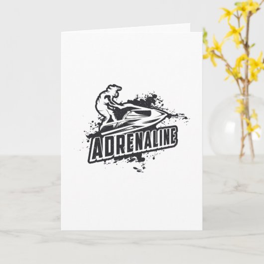 Jet Skiing Jet Ski Adrenaline Water Sports Jetski Kaart (Gele Bloem)