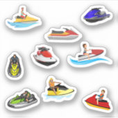 Jet Skiing Stickers (Voorkant)