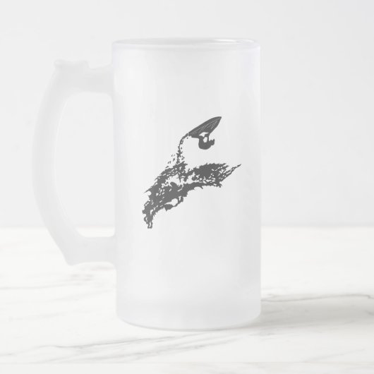 Jet ski's grote sprong matglas bierpul (Links)