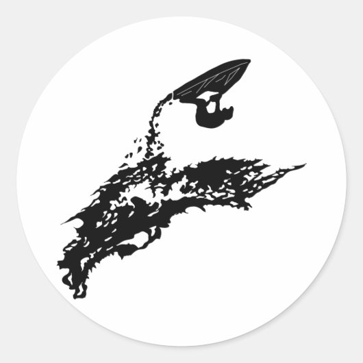 Jet ski's grote sprong ronde sticker (Voorkant)