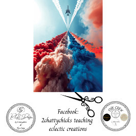 Jet Smoke Trails Rood Wit Blauw Decoupage Tissuepapier