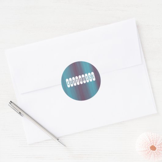 Jet Stream - Sjabloon Ronde Sticker (Envelop)