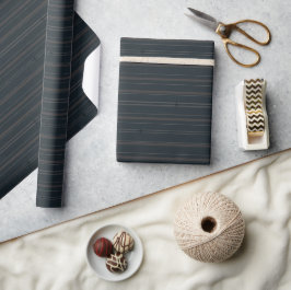 Jet Stream Strepen Donker Marineblauw Cadeaupapier