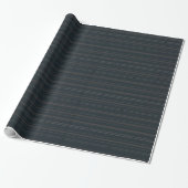 Jet Stream Strepen Donker Marineblauw Cadeaupapier (Uitgerold)